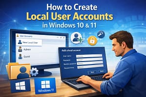 how to create local user accounts in windows 10, 11