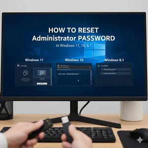 HOW TO RESET Administrator PASSWORD in Windows 11,10,8.1 ➡️ Without Data Loss ➡️ Without software
